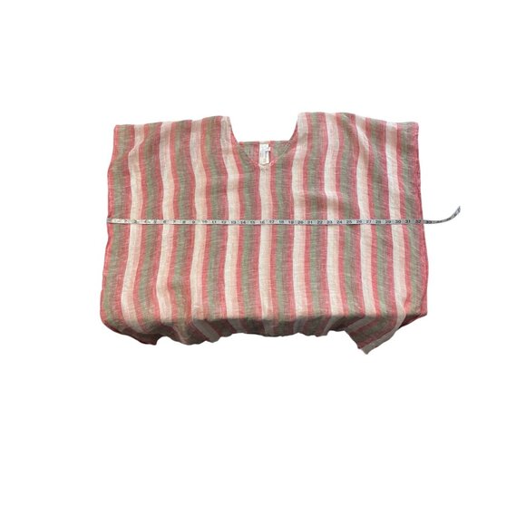 Seagull Striped V-Neck Tassel Hem Beach Cover-Up Poncho Kaftan Vacation One Size - Picture 10 of 10